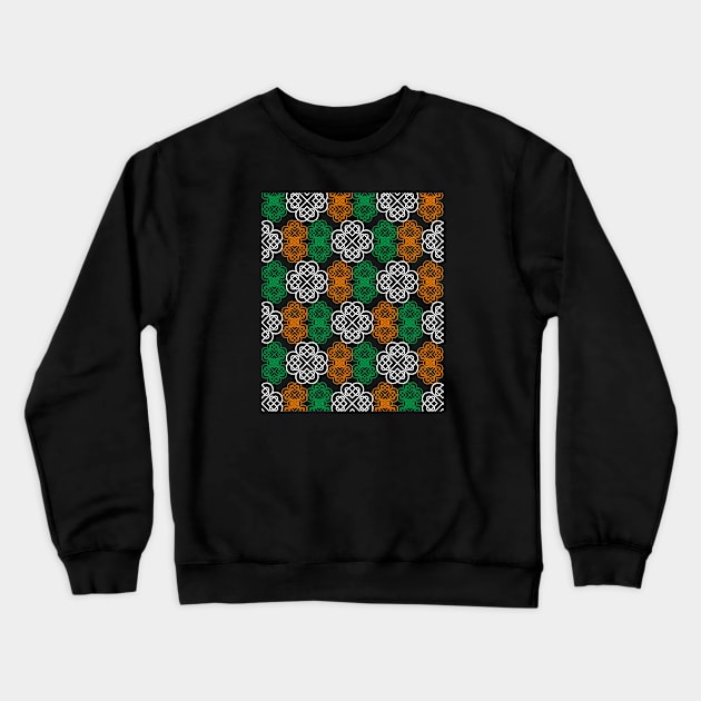Pattern Irish shamrock Crewneck Sweatshirt by Kenizio 